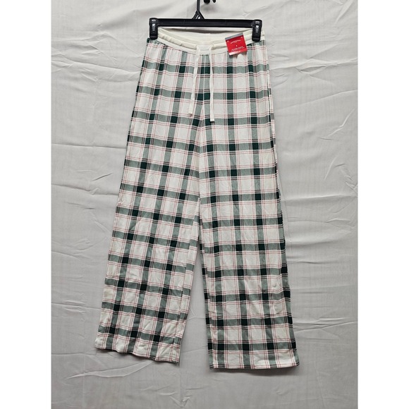 Wondershop Other - Wondershop Target Womens Cream Plaid Pajama Pants Green Red Holiday Small NEW